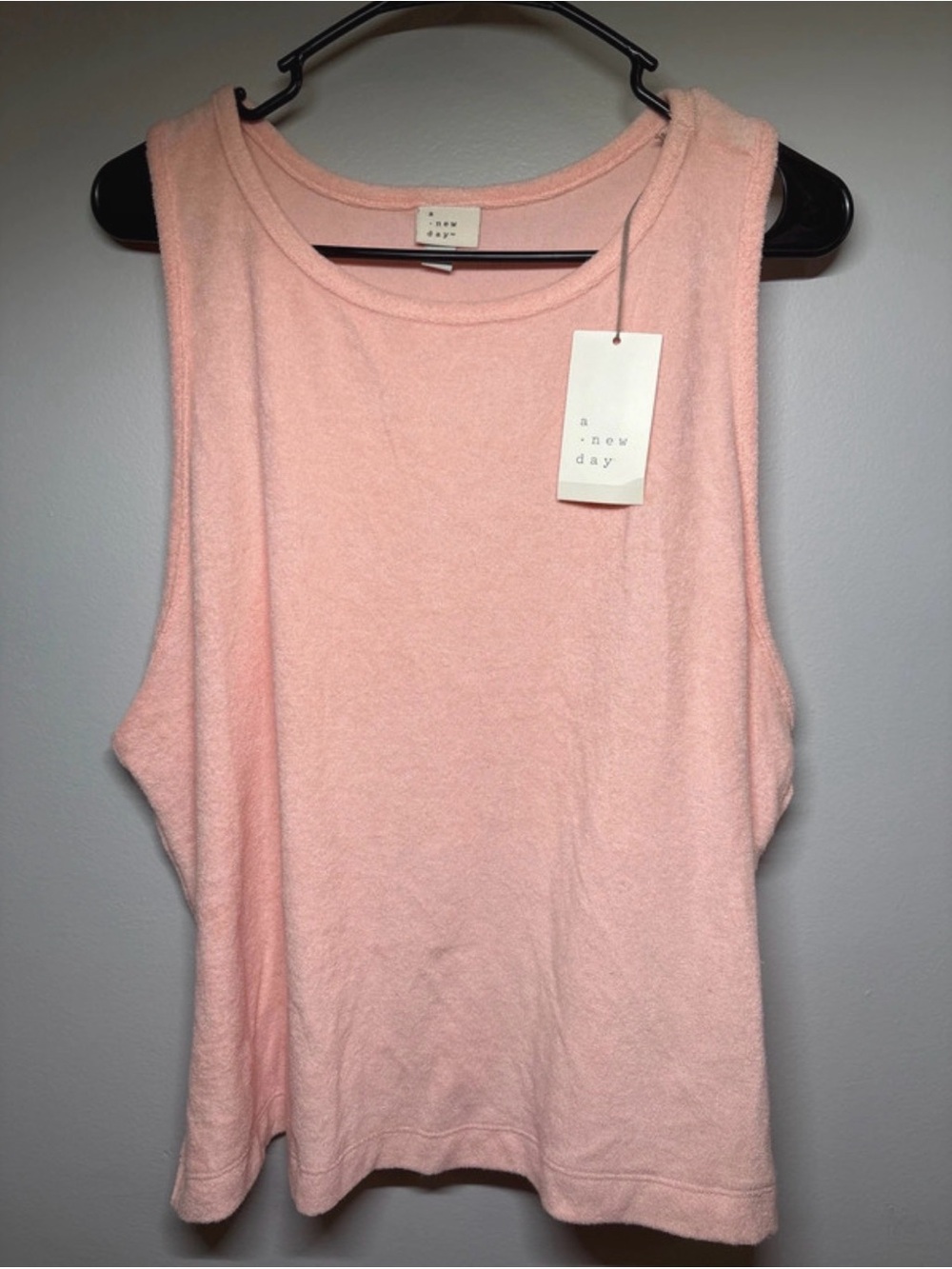a new day Soft Terry Scoop Neck Tank Top - Pink 2X